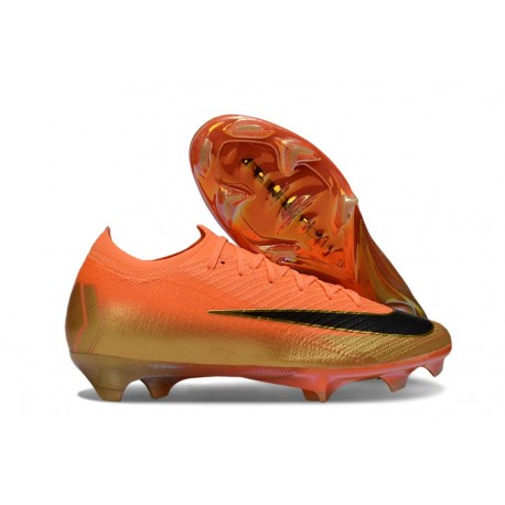 Nike Aie Zoom Mercurial Vapor 16 Elite FG Arancio Oro Nero