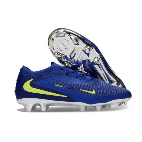 Nike Scarpa Phantom 6 Elite Low FG Blu Giallo