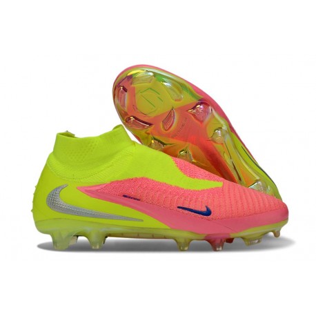 Scarpa Nike Phantom 6 Elite High Cut FG Rosa Giallo