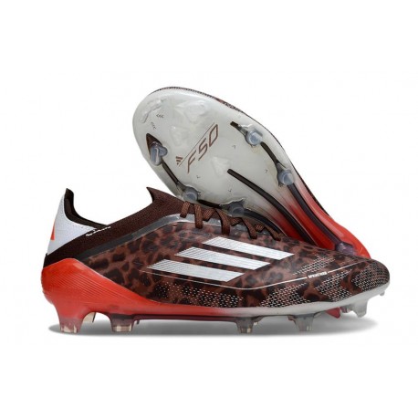 Scarpe da Calcio adidas F50 Elite FG Leopardo Argento Rosso