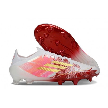 Scarpe da Calcio adidas F50 Elite FG Bianco Rosso Oro