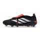 Scarpa Adidas Predator 26 Elite Tongue FG Nero Bianco Rosso