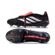 Scarpa Adidas Predator 26 Elite Tongue FG Nero Bianco Rosso