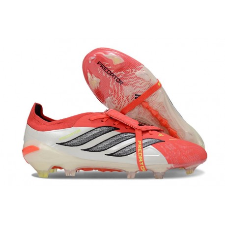 Scarpa Adidas Predator 26 Elite Tongue FG Rosso Bianco Nero