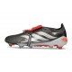 Adidas Predator 26 Elite Tongue FG Ferro Metallizzato Zero Metallico Rosso Lucido