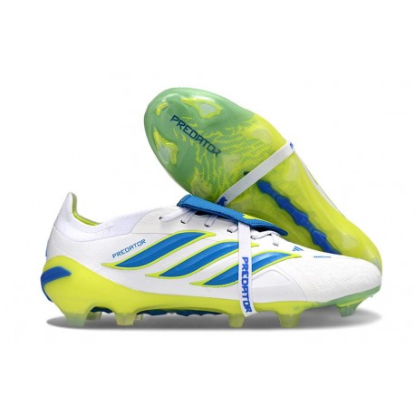Scarpa Adidas Predator 26 Elite Tongue FG Bianco Blu Giallo