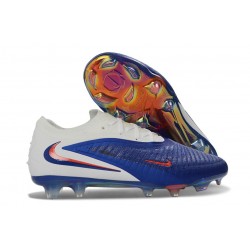Nike Scarpa Phantom 6 Elite Low FG Blu Racer Bianco