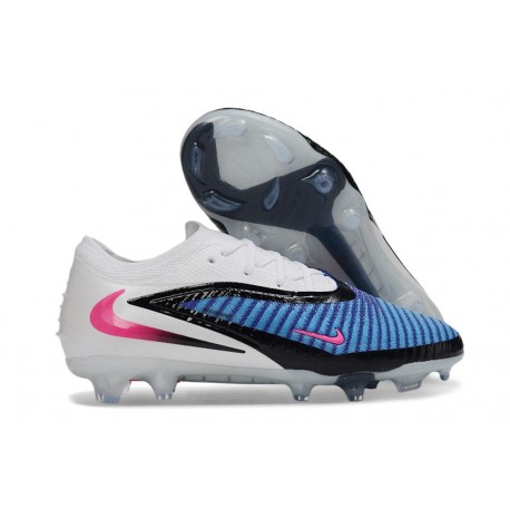 Nike Scarpa Phantom 6 Elite Low FG Blu Racer Rosa Blast Bianco