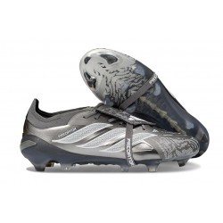 Scarpa Adidas Predator 26 Elite Tongue FG Ferro Metallizzato 