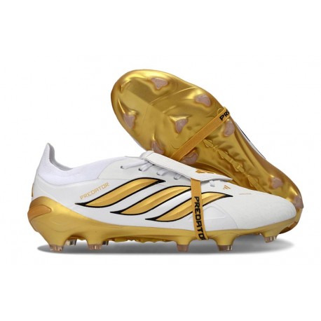 Scarpa Adidas Predator 26 Elite Tongue FG Bianco Oro