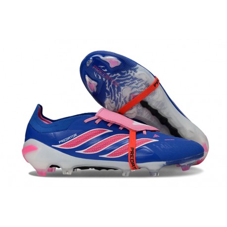 Scarpa Adidas Predator 26 Elite Tongue FG Blu Racer Rosa Blast