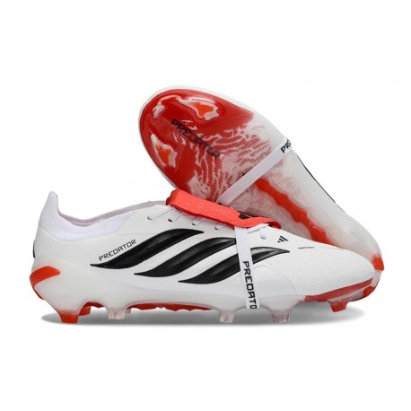 Scarpa Adidas Predator 26 Elite Tongue FG Bianco Nero Rosso
