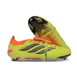 Scarpa Adidas Predator 26 Elite Tongue FG Giallo Nero Rosso