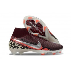 Scarpe da Calcio Nike Mercurial Superfly 10 Elite FG Bordeaux Argento