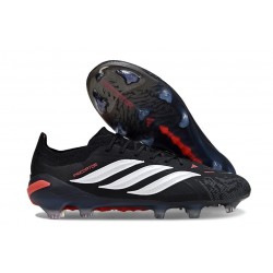 Adidas Predator 26 Elite L FG Nero Bianco Rosso