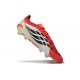 Adidas Predator 26 Elite L FG Rosso Lucido Nero Core Ftwr Bianco