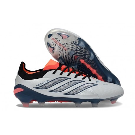 Adidas Predator 26 Elite L FG Grigio Nero Rosso