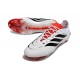 Adidas Predator 26 Elite L FG Bianco Nero Rosso