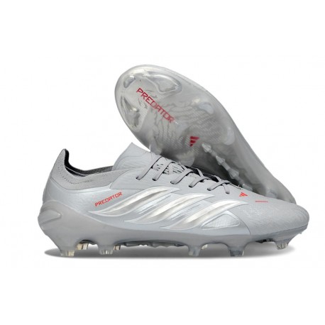 Adidas Predator 26 Elite L FG Grigio Argento