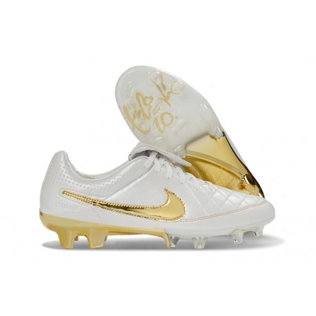 Scarpe da calcio Nike Tiempo SE Elite FG Bianco Oro
