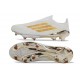 Scarpa adidas F50 + Laceless Elite FG Bianco Oro