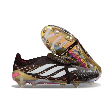 Scarpa Adidas Predator 26 Elite Tongue FG Nero Oro Bianco