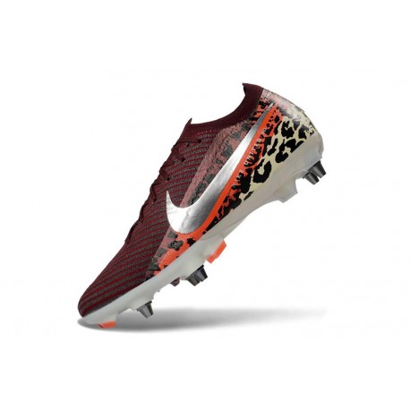 Nike Zoom Mercurial Vapor XVI Elite SG-Pro United - Borgogna / Argento Metallizzato / Rosso / Fossile