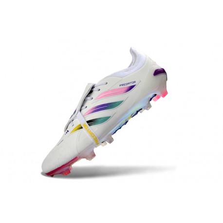 Scarpa Adidas Predator 26 Elite Tongue FG Bianco Rosa