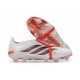Scarpa Adidas Predator 26 Elite Tongue FG Bianco Rosso Nero