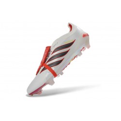 Scarpa Adidas Predator 26 Elite Tongue FG Bianco Rosso Nero