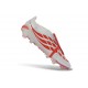 Scarpa Adidas Predator 26 Elite Tongue FG Bianco Rosso Nero