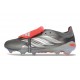Scarpa Adidas Predator 26 Elite Tongue FG Ferro Metallizzato Zero Metallico Rosso Lucido
