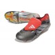 Scarpa Adidas Predator 26 Elite Tongue FG Ferro Metallizzato Zero Metallico Rosso Lucido