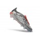 Scarpa Adidas Predator 26 Elite Tongue FG Ferro Metallizzato Zero Metallico Rosso Lucido