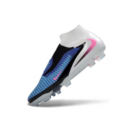 Scarpa Nike Phantom 6 Elite High Cut FG Blu Racer Rosa Blast Bianco