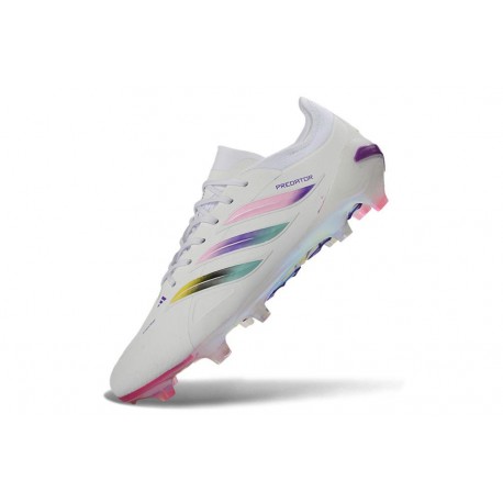 Scarpa da Calcio Adidas Predator Elite L FG Bianco Rosa