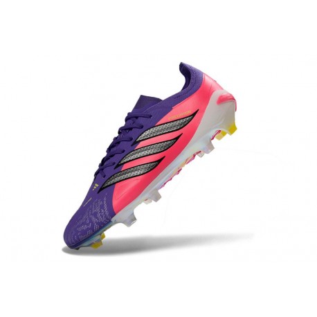 Scarpa da Calcio Adidas Predator Elite L FG Viola Rosa Nero
