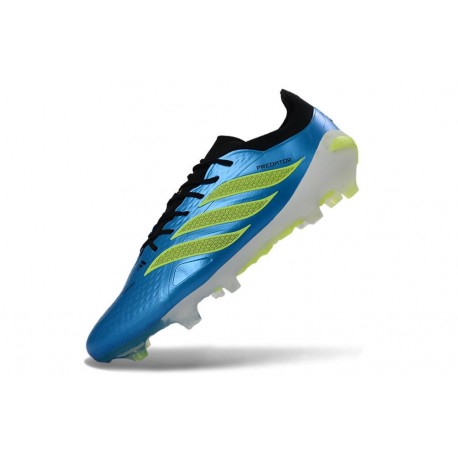 Scarpa da Calcio Adidas Predator Elite L FG Blu Verde Lime