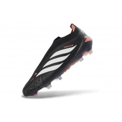 Adidas Scarpe Predator Elite Laceless FG Nero Bianco