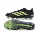 Adidas Scarpe Predator Elite Laceless FG Nero Verde Lime