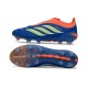 Adidas Scarpe Predator Elite Laceless FG Blu Arancione Verde Lime
