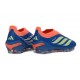 Adidas Scarpe Predator Elite Laceless FG Blu Arancione Verde Lime