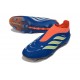 Adidas Scarpe Predator Elite Laceless FG Blu Arancione Verde Lime
