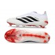 Adidas Scarpe Predator Elite Laceless FG Bianco Rosso Nero