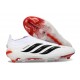 Adidas Scarpe Predator Elite Laceless FG Bianco Rosso Nero