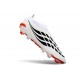 Adidas Scarpe Predator Elite Laceless FG Bianco Rosso Nero
