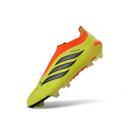 Adidas Scarpe Predator Elite Laceless FG Giallo Arancio Nero
