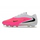Nike Scarpa Phantom 6 Elite Low FG Rosa Bianco