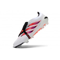 Scarpa Adidas Predator 26 Elite Tongue FG Bianco Rosso Nero