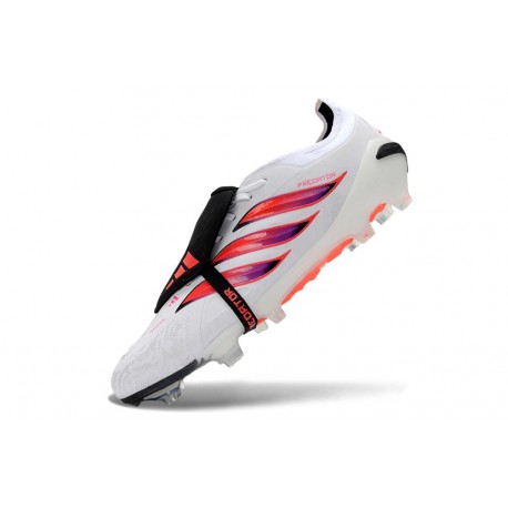 Scarpa Adidas Predator 26 Elite Tongue FG Bianco Rosso Nero